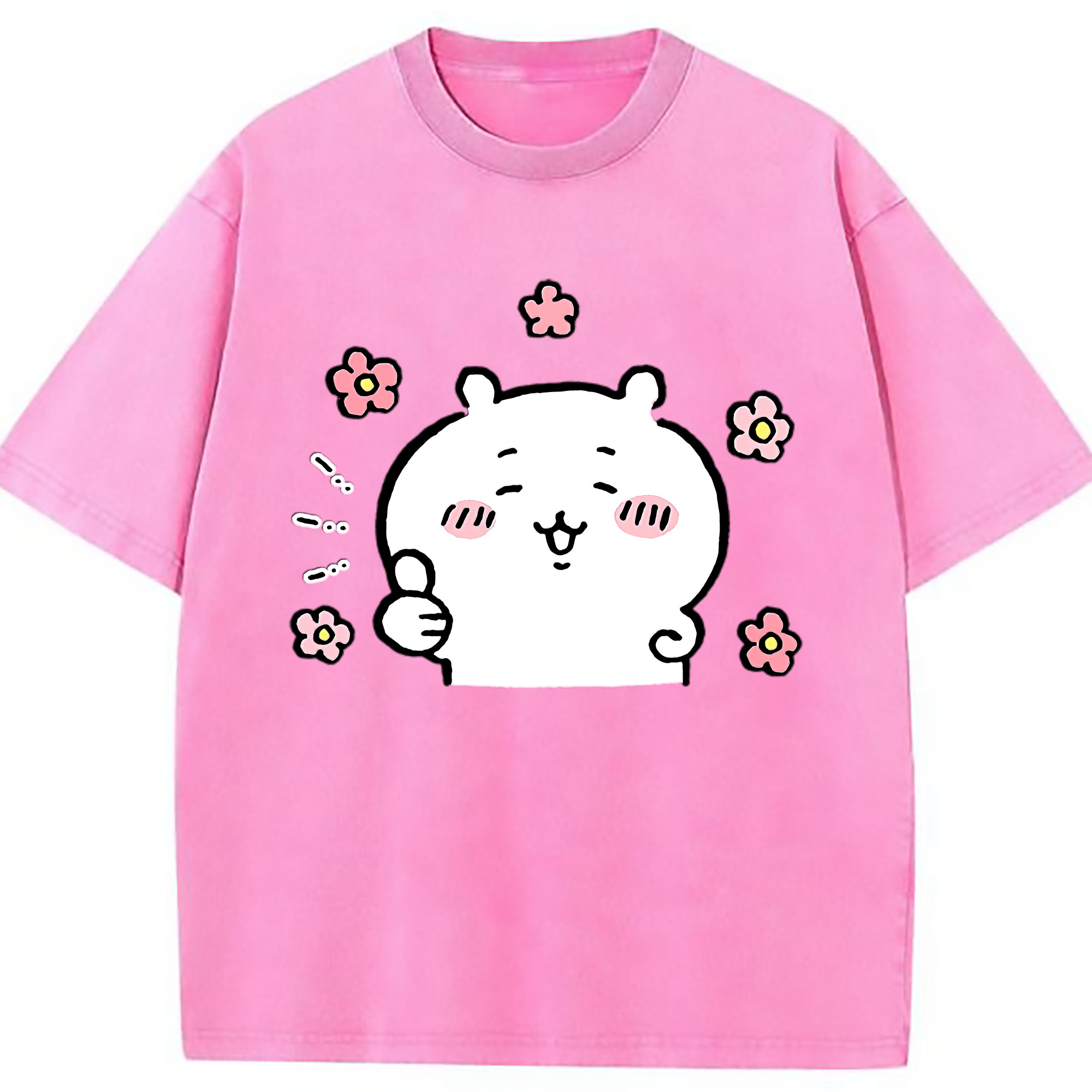 （画像用） ちいかわ ちいかわ Chii-kawa chiikawa 綿100% ヴィンテージ風 半袖Tシャツ（フロントプリント）